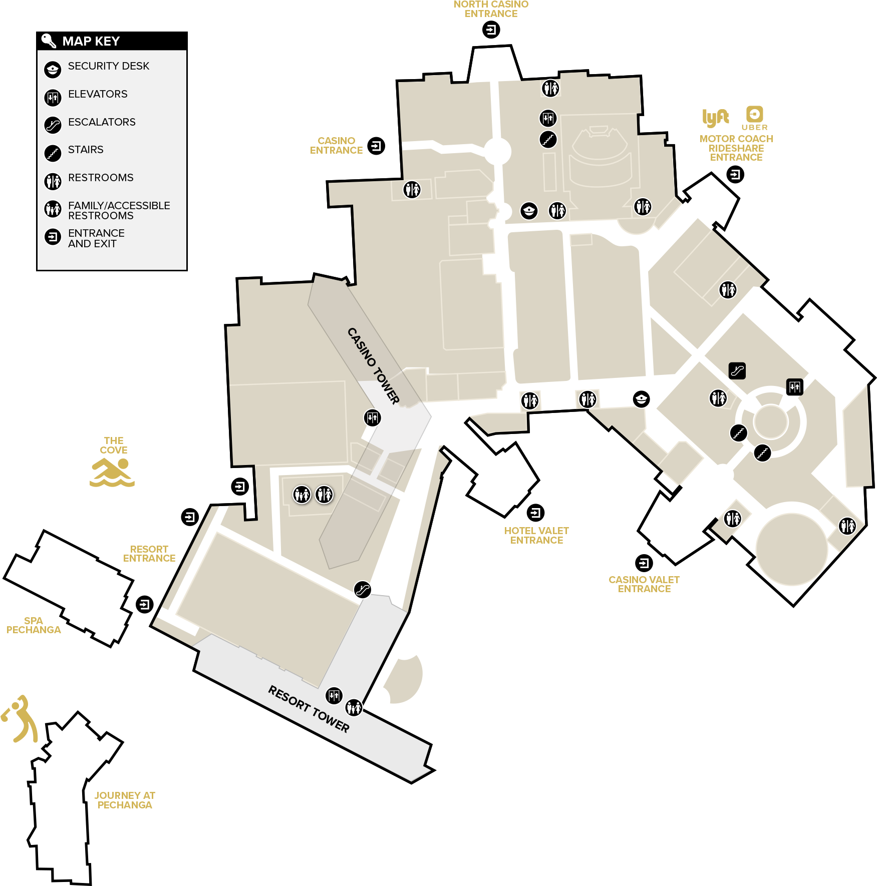 Property Map - Pechanga Casino Map Clipart (1757x1777), Png Download