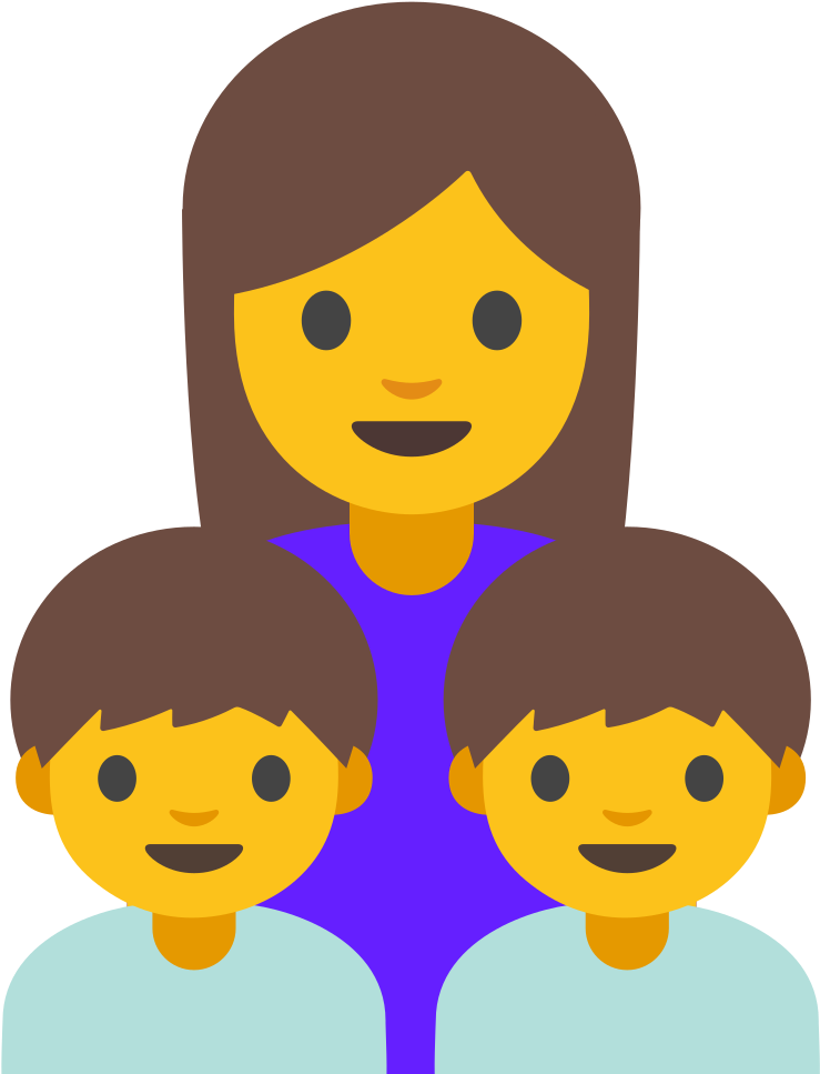 Emoji U1f469 200d 1f466 200d 1f466 - Google Family Emoji Clipart (1024x1024), Png Download