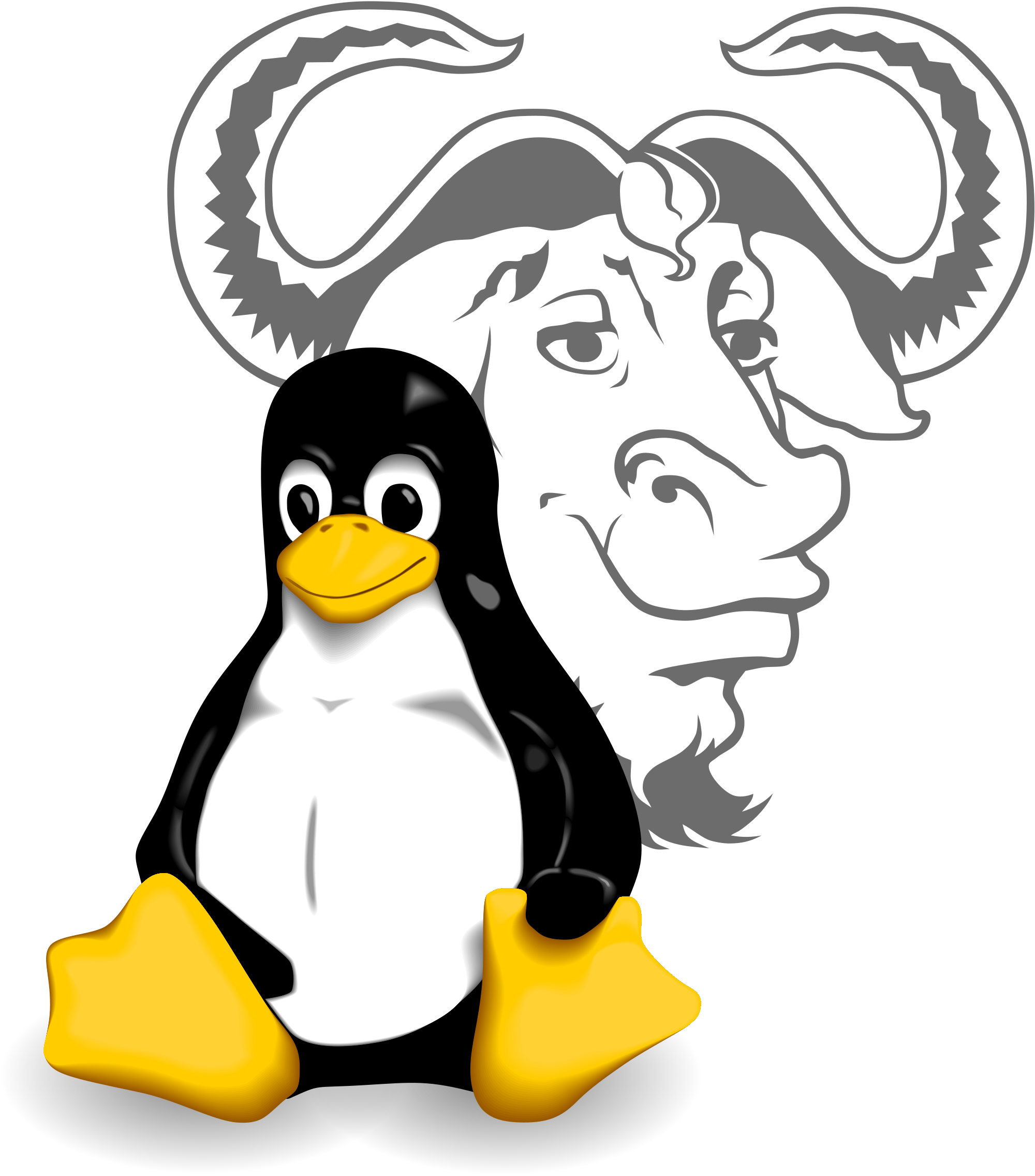 Md~ At Master - Gnu Linux Logo Png Clipart (2000x2271), Png Download