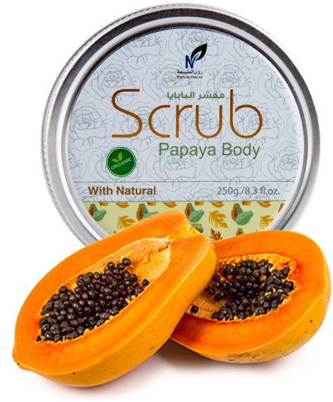 Papaya Body Scrub - Papaya Clipart (604x599), Png Download