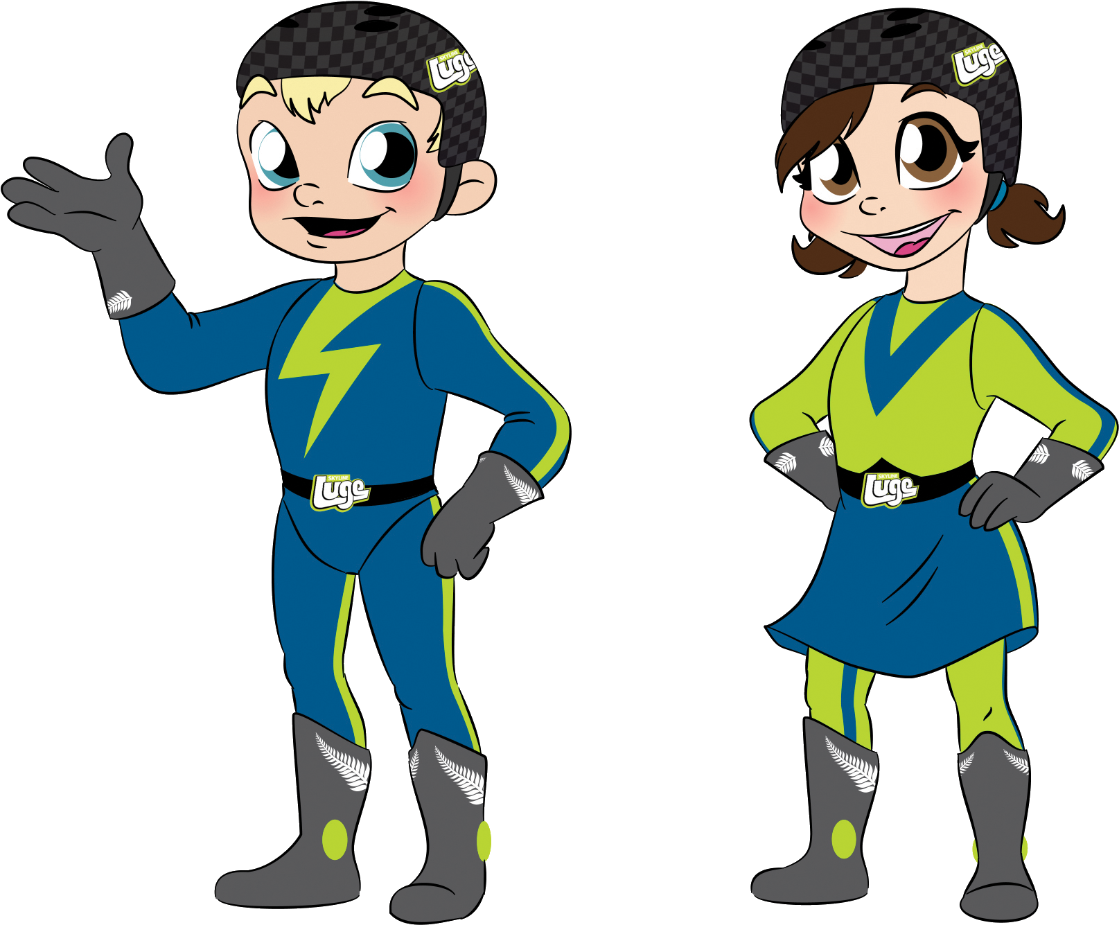 Scoot And Skylar Are Brother And Sister, Born And Bred - Luge Mascot Clipart (1615x1335), Png Download