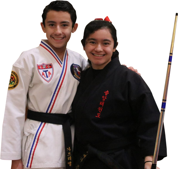 Brother And Sister In Karate Uniforms Sustaire's Ata Clipart Large