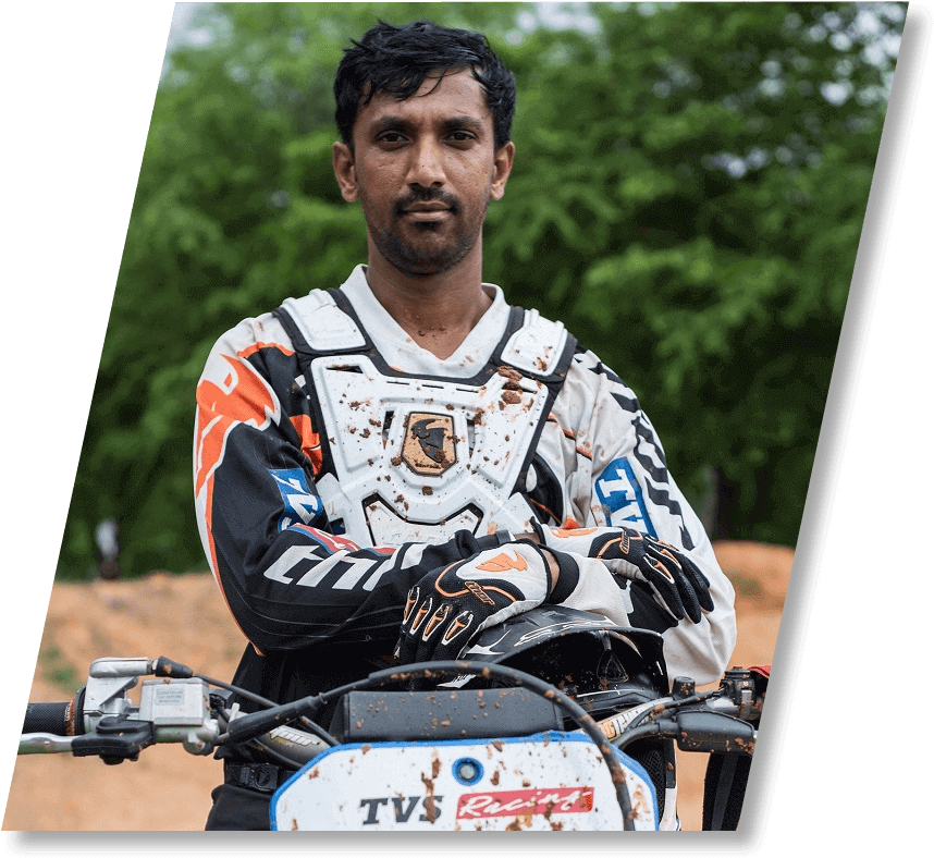 Tvs Rider Nata Raj , Png Download - R Nataraj Tvs Racing Clipart (858x788), Png Download