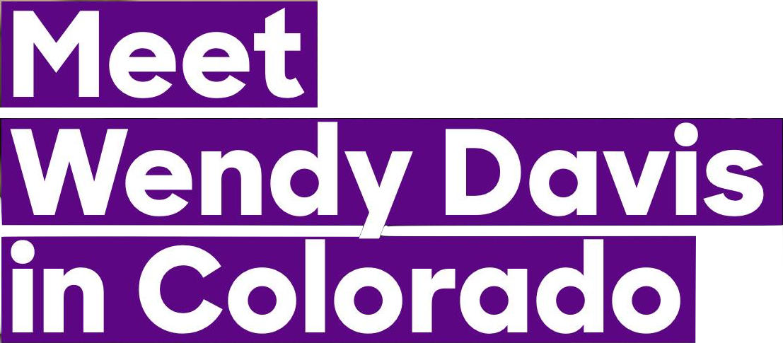 Meet Wendy Davis In Colorado - Graphic Design Clipart (1107x485), Png Download