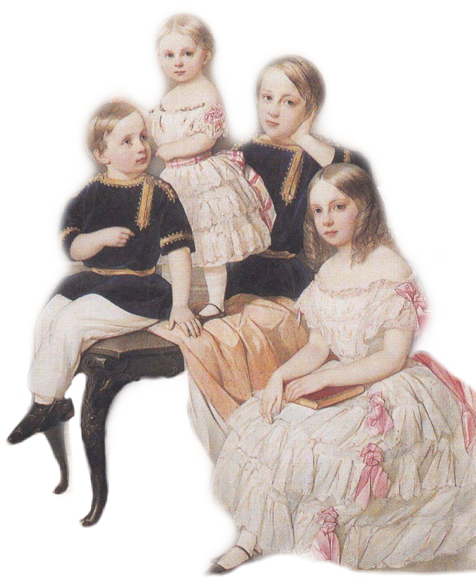 #vintage #siblings #boy #girl #children #kids #brother - Painting Clipart (963x1173), Png Download
