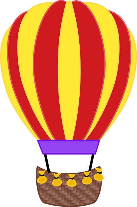 Hot Air Balloon Clipart Balon Udara - Gambar Animasi Balon Udara - Png Download (478x720), Png Download
