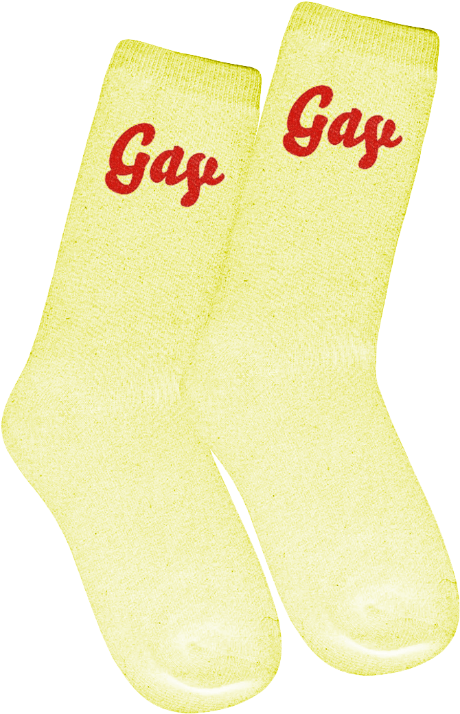'gay Script' Socks Brockhampton - Sock Clipart (1214x1200), Png Download