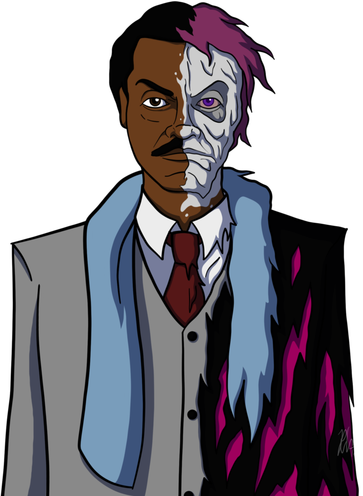 Billy Dee Take - Batman Two Face Billy Dee Williams Clipart (786x1017), Png Download