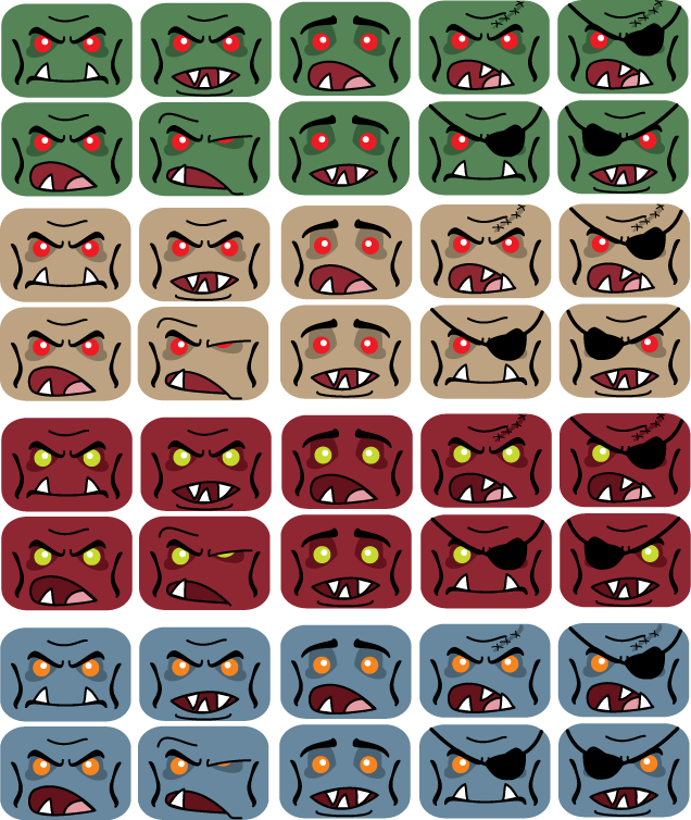 Image - Lego Orc Face Decal Clipart (636x754), Png Download