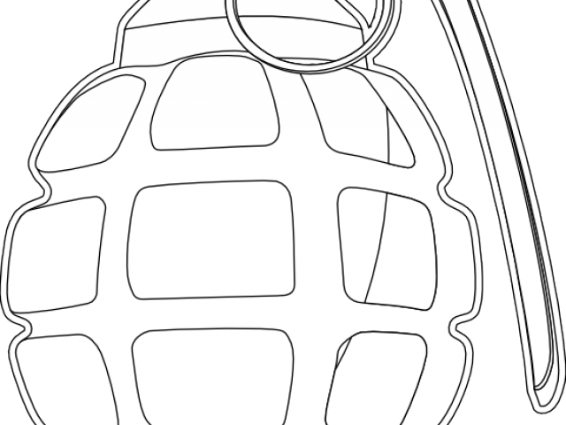 Drawn Grenade Hand Grenade - Illustration Clipart (640x480), Png Download