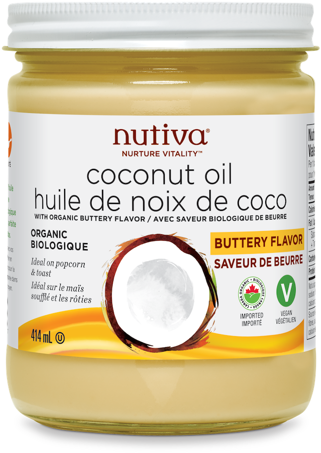 Nutiva Organic Buttery Coconut Oil - Nutiva Butter Coconut Oil Clipart (1000x1000), Png Download