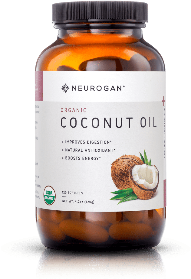 Neurogan Organic Coconut Oil Capsules - Shiitake Clipart (1000x1000), Png Download