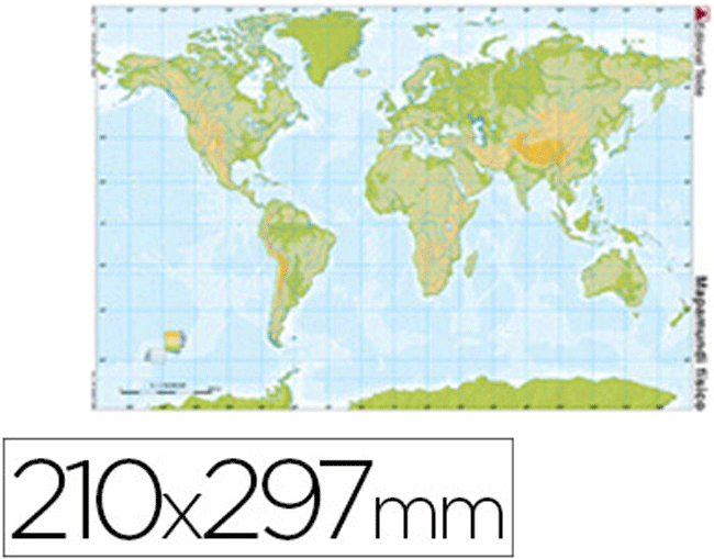 Mapa Mudo Mapamundi Físico Color - Map Sea Level Countries Clipart (689x524), Png Download