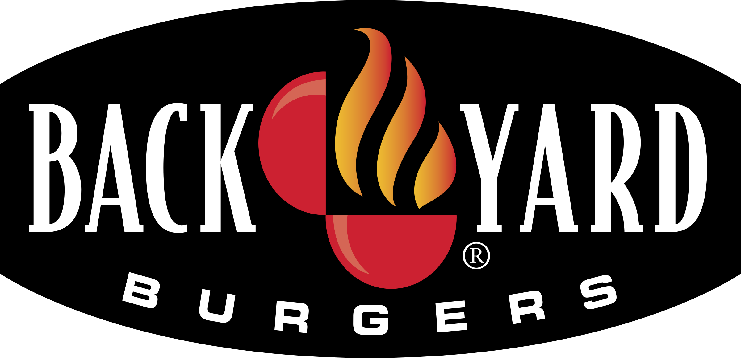 Backyard Burgers Logo Png Transparent - Back Yard Burgers Clipart (2400x1162), Png Download
