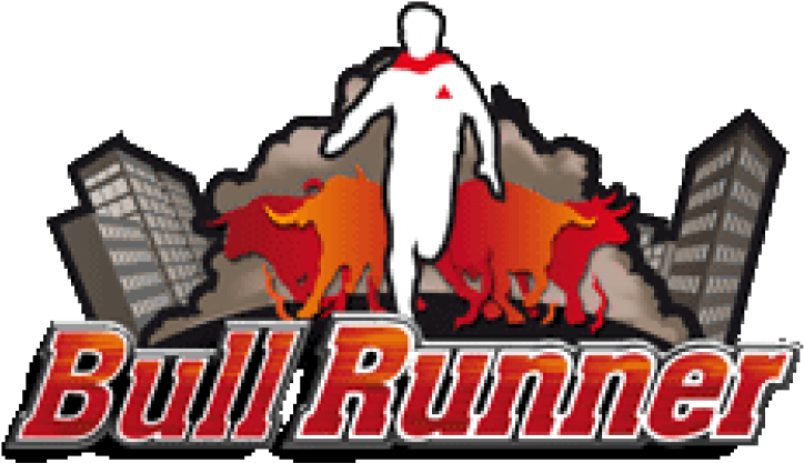 Logo Bull Runner Png4x - Cartoon Clipart (800x556), Png Download