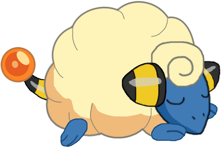 Mareep Png - Cartoon Clipart (811x534), Png Download