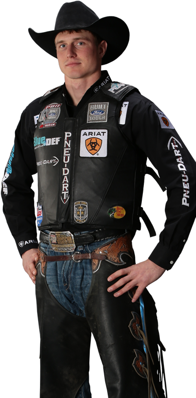 Professional Bull Riders - Jake Lockwood Bull Rider Clipart (391x794), Png Download