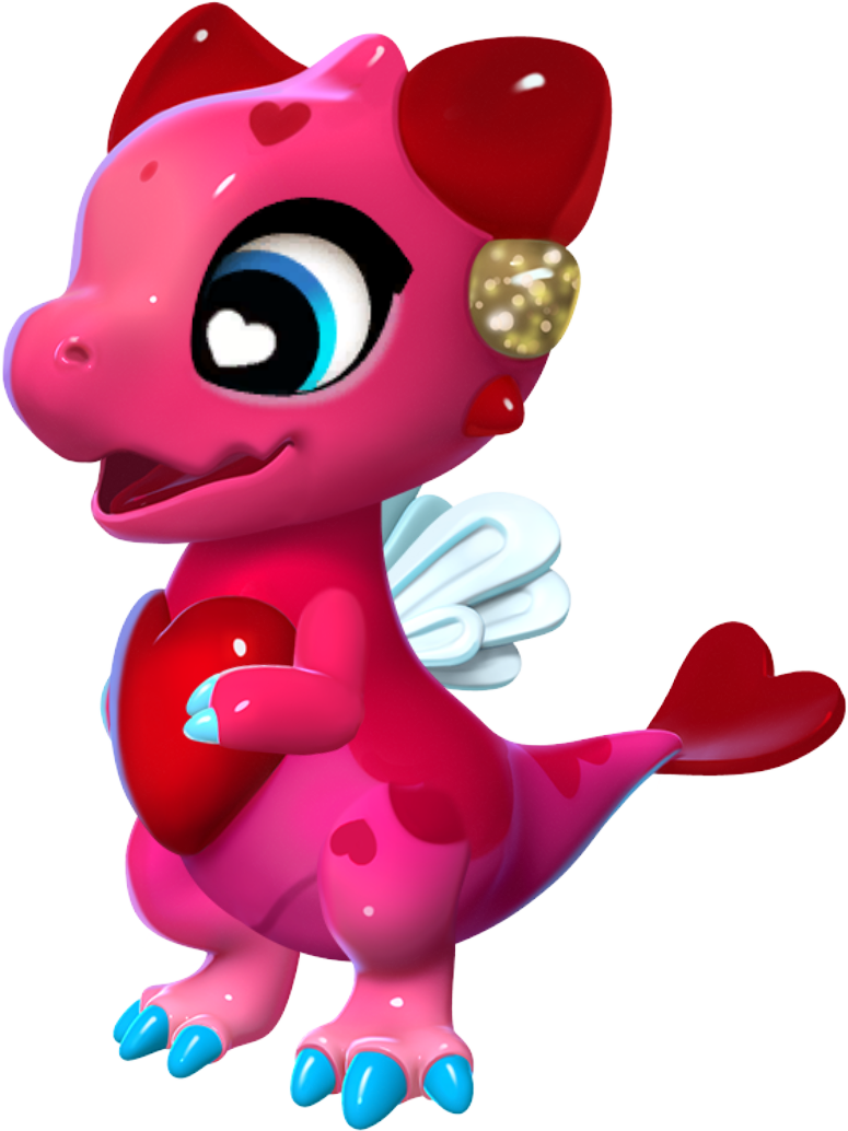Hearts Dragon Baby - Dml Heart Dragon Clipart (775x1034), Png Download