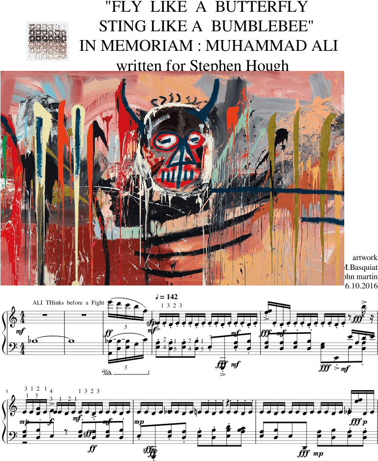 Sting , Float,bloody Hands) 3pieces In Memoriam Muhammad - Jean Michel Basquiat Devil Clipart (850x1100), Png Download