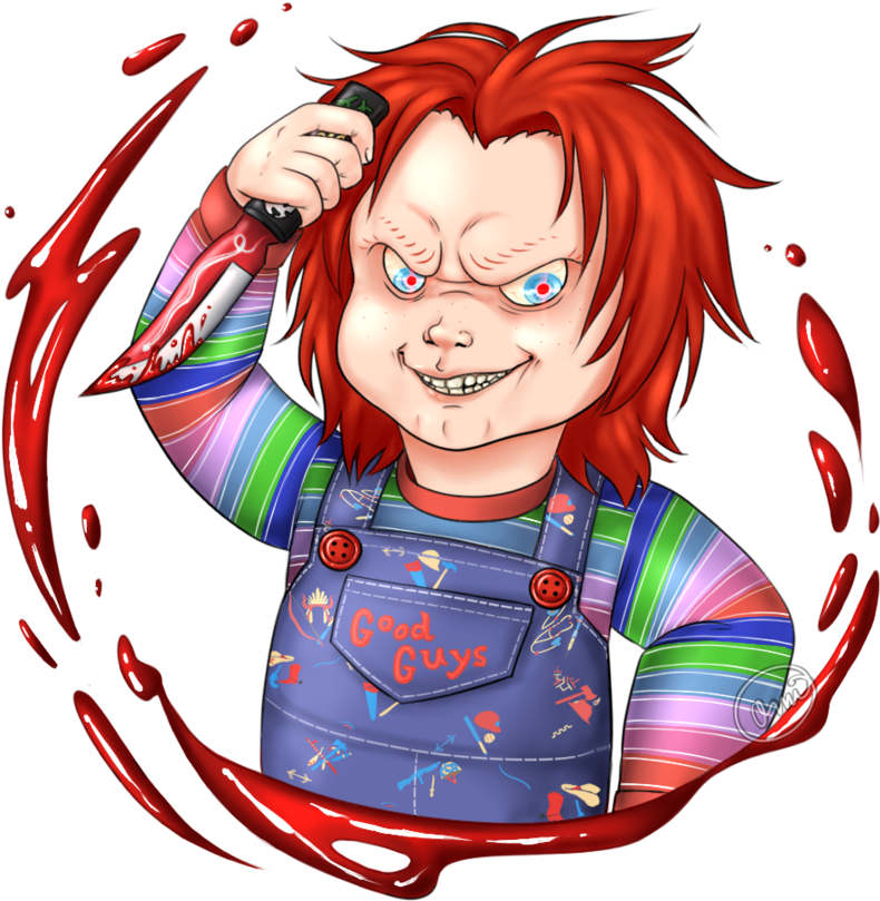 Chucky Drawing Childs Play - Cartoon Clipart (894x894), Png Download