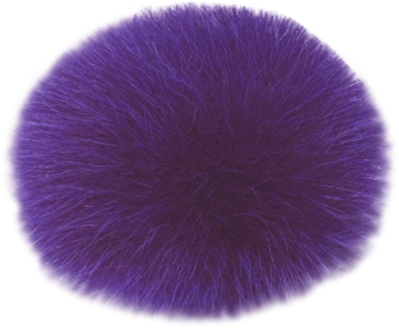 Lindo F Fox Fur Royal Purple Individual Pom Pom - Fur Clothing Clipart (683x1024), Png Download