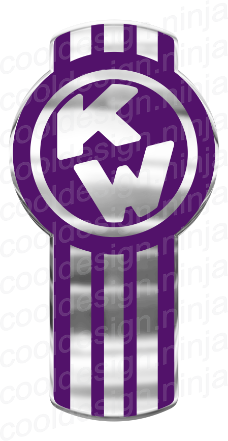 Black And Chrome Kenworth Logo Clipart (449x867), Png Download