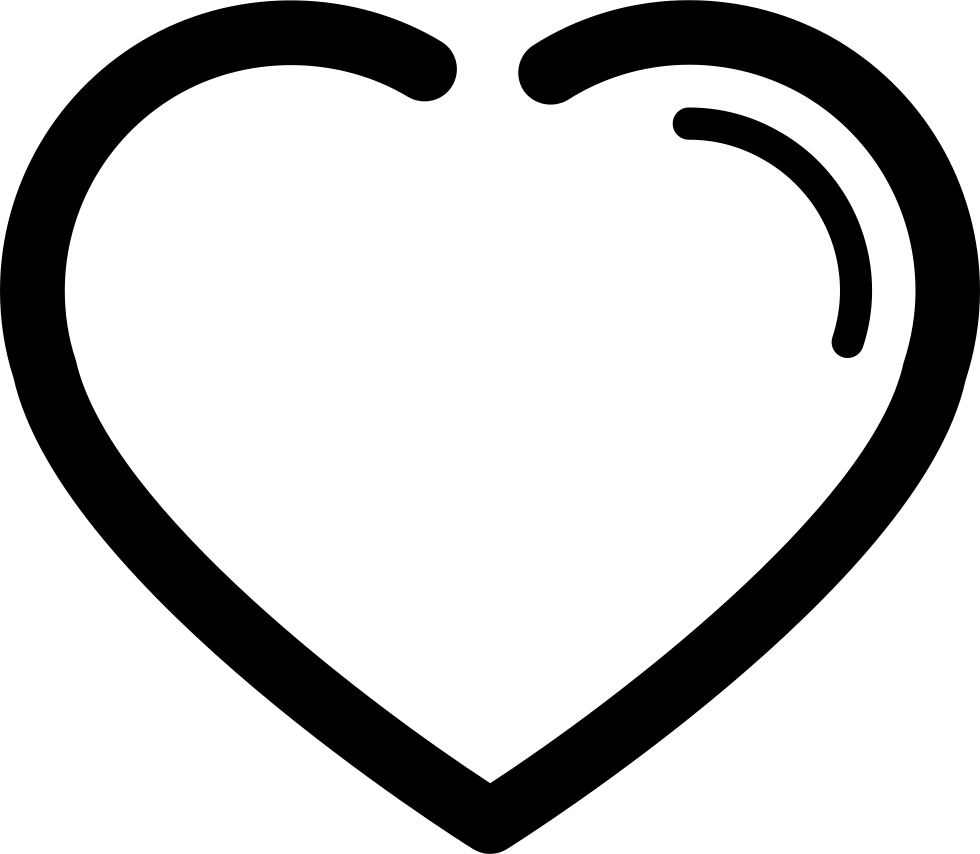 Heart Outline Shape Comments - Heart Shape Outline Clipart (980x854), Png Download