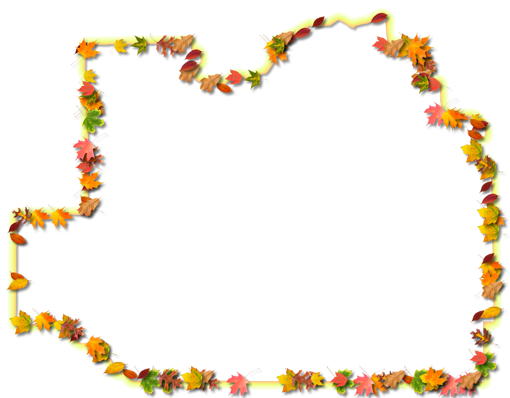 A Yellow And Orange Outline Map Of Marion With Fall - Illustration Clipart (1024x800), Png Download