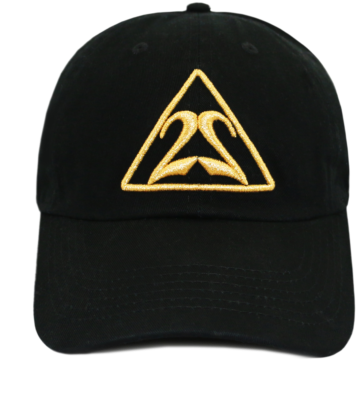 Black Triangle With Gold Outline Dad Hat Front - Baseball Cap Clipart (570x570), Png Download