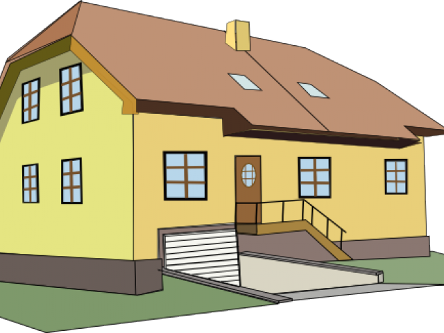 Nice House Cliparts - Big House Clip Art - Png Download (640x480), Png Download