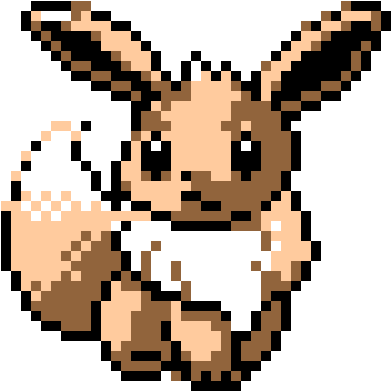 Evee - Eevee Pixel Art Minecraft Clipart (530x580), Png Download