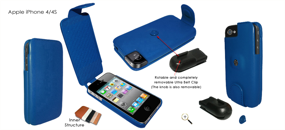 Iphone 4s Ubrique Leather Model Imagnum Magnetic Type - Iphone 4 Clipart (956x438), Png Download