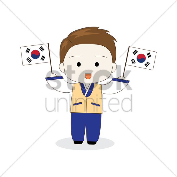 Astronaut Clipart Flag Vector - South Korea Flag - Png Download (600x600), Png Download