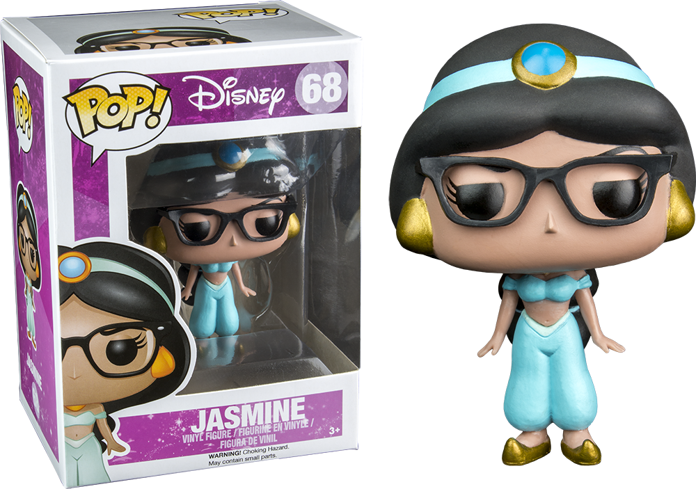 Nerdy / Hipster Jasmine Pop Vinyl Figure - Funko Pop Jasmine Clipart (1000x703), Png Download