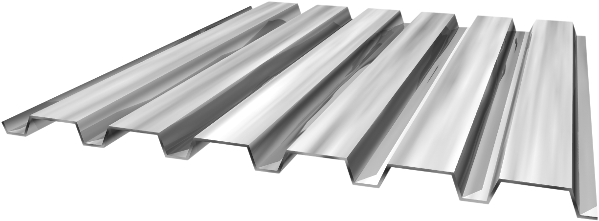 5" Composite Floor Deck - Composite Metal Deck Clipart (1225x452), Png Download
