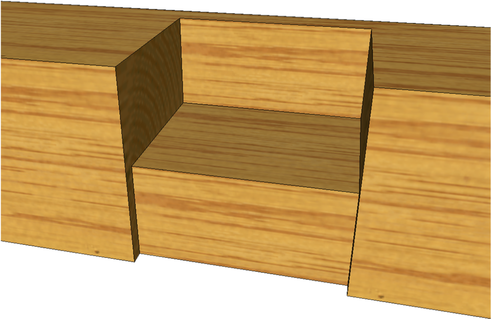 Halving Pocket For Tie Beam T1 - Lumber Clipart (1000x660), Png Download