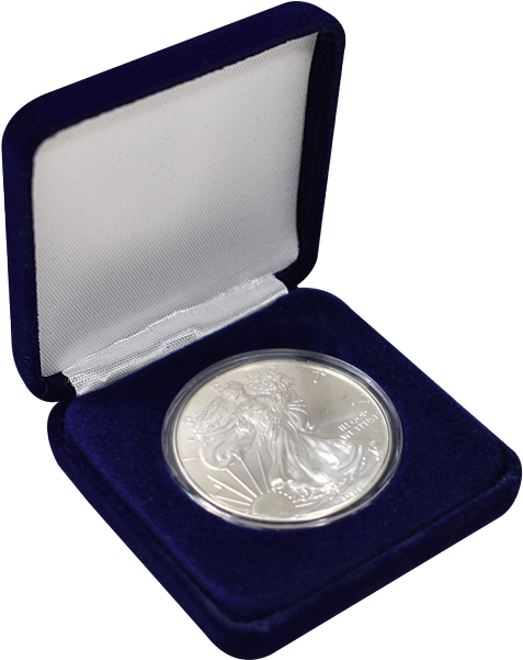 Slim Steel Case Coin Capsule Box - Quarter Clipart (598x600), Png Download