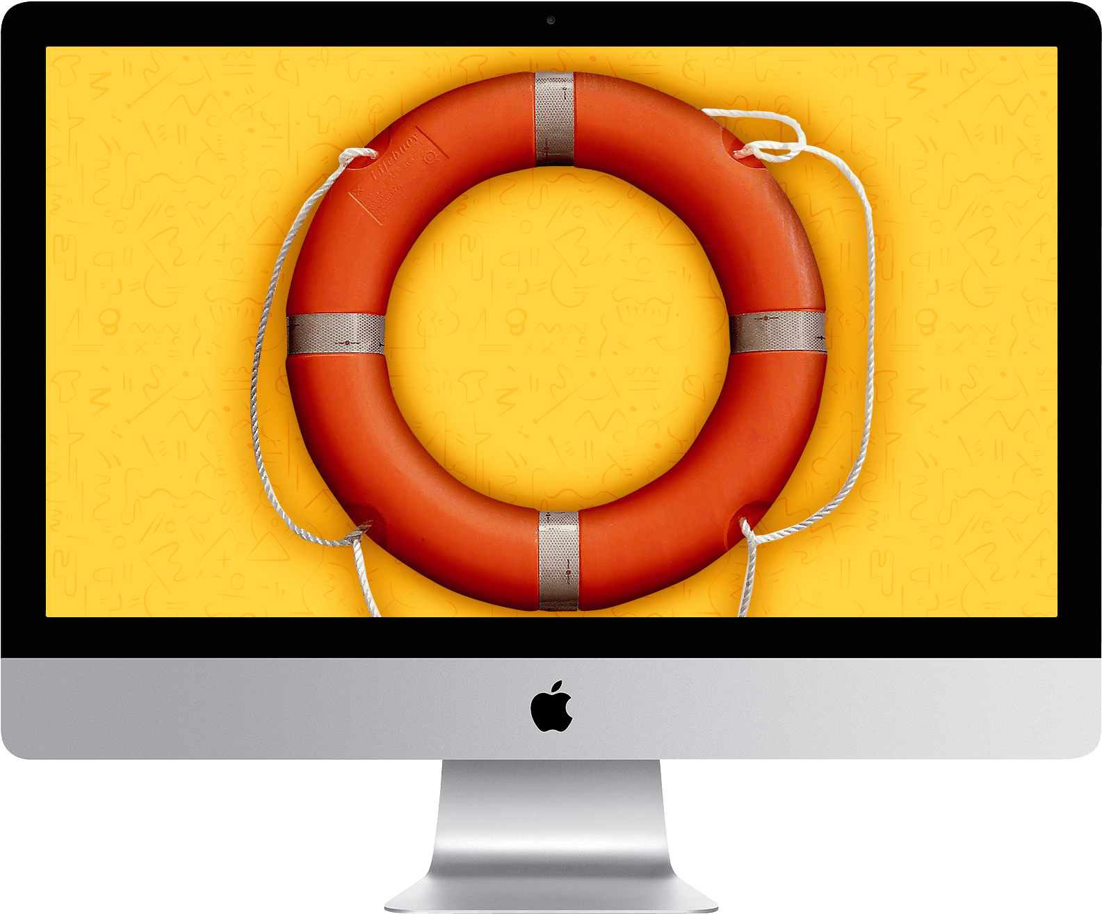 Mac Help - Apple Imac 2011 Clipart (1600x1598), Png Download