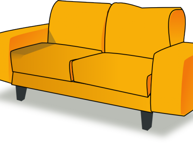 Couch Cliparts - Sofa Clipart - Png Download (640x480), Png Download