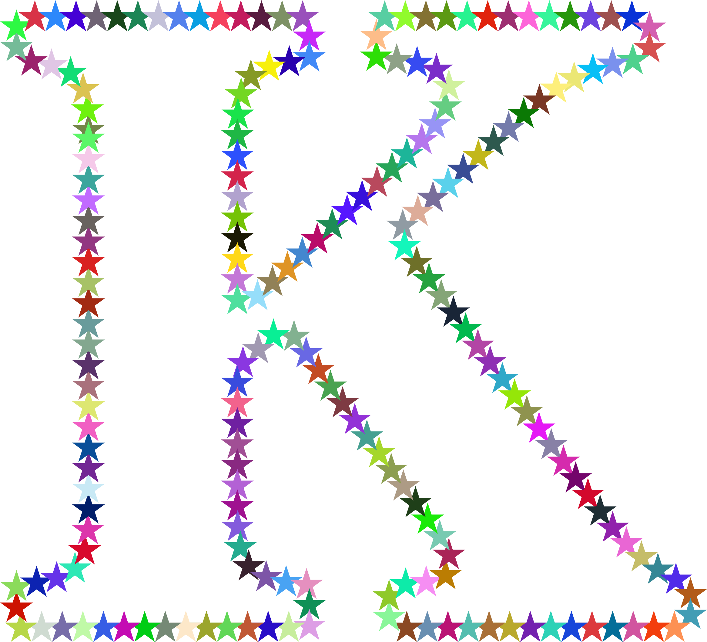 This Free Icons Png Design Of K Stars - Letter K With Stars Clipart (2332x2118), Png Download