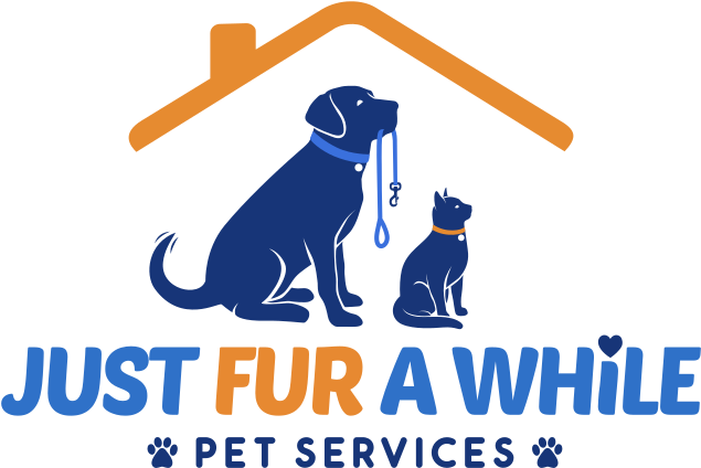 Just Fur A While Pet Services Header - Dog Catches Something Clipart (676x465), Png Download