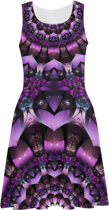 Fairy Flower Purple Stars Mandala Atalanta Sundress - Active Tank Clipart (1000x1000), Png Download