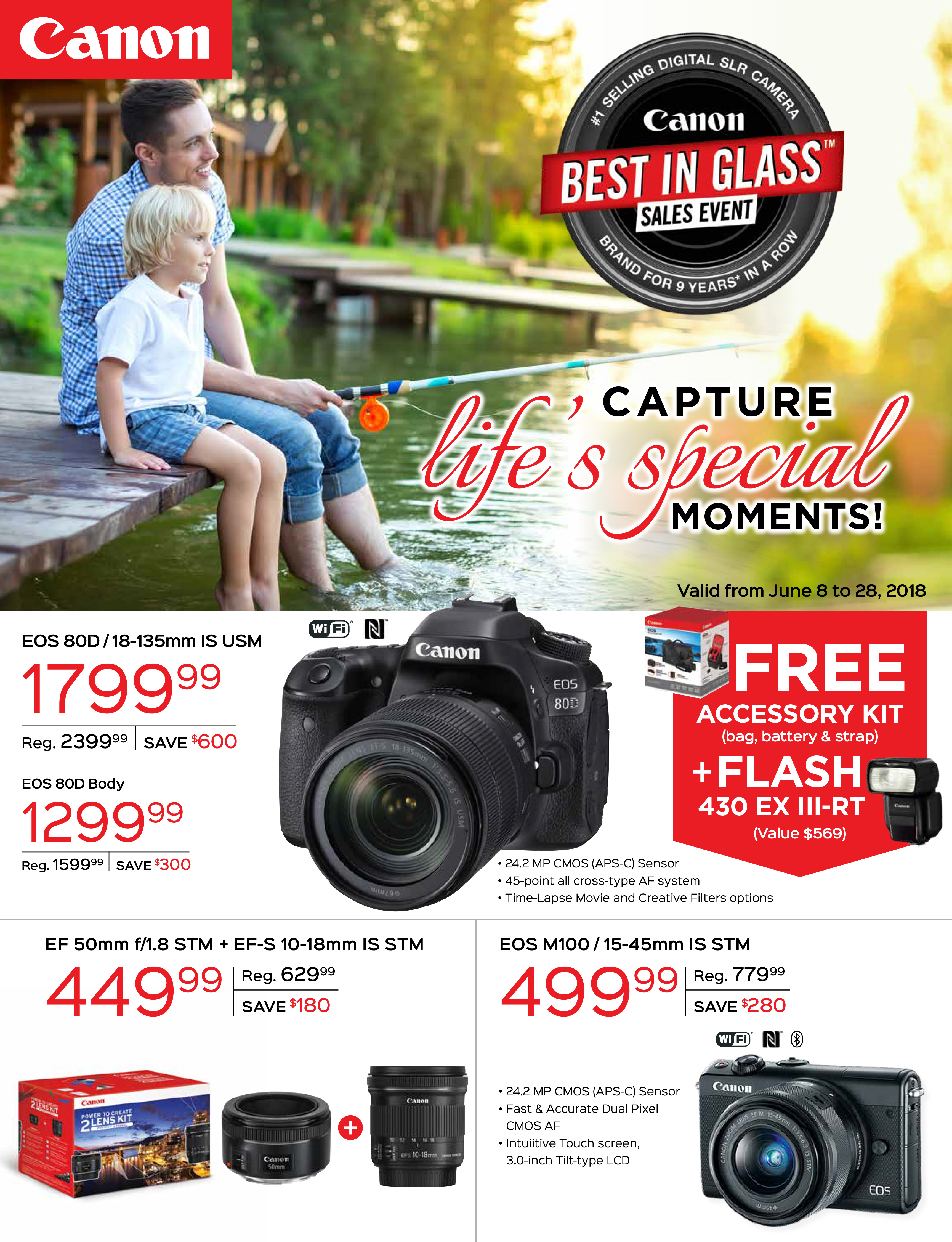 Canon Father's Day Best In Glass Sales Event - Mirrorless Interchangeable-lens Camera Clipart (3450x4500), Png Download