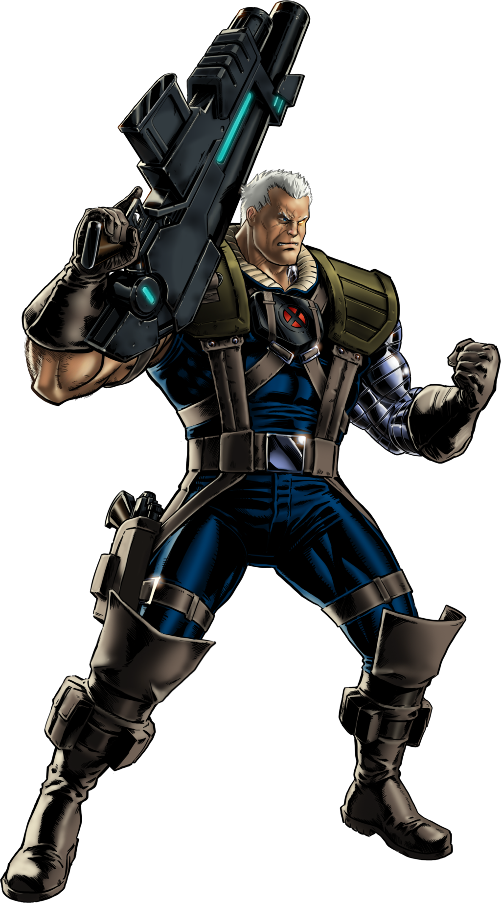 Marvel Avengers Alliance X Men , Png Download - Cable Marvel Avengers Alliance Clipart (1024x1845), Png Download