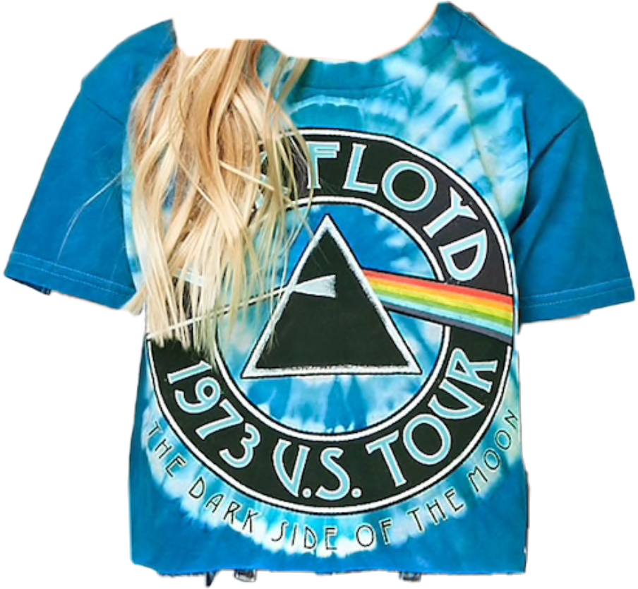 #pinkfloyd #shirt #forever21 #freetoedit - Tie Dye Band Shirt Clipart (904x834), Png Download