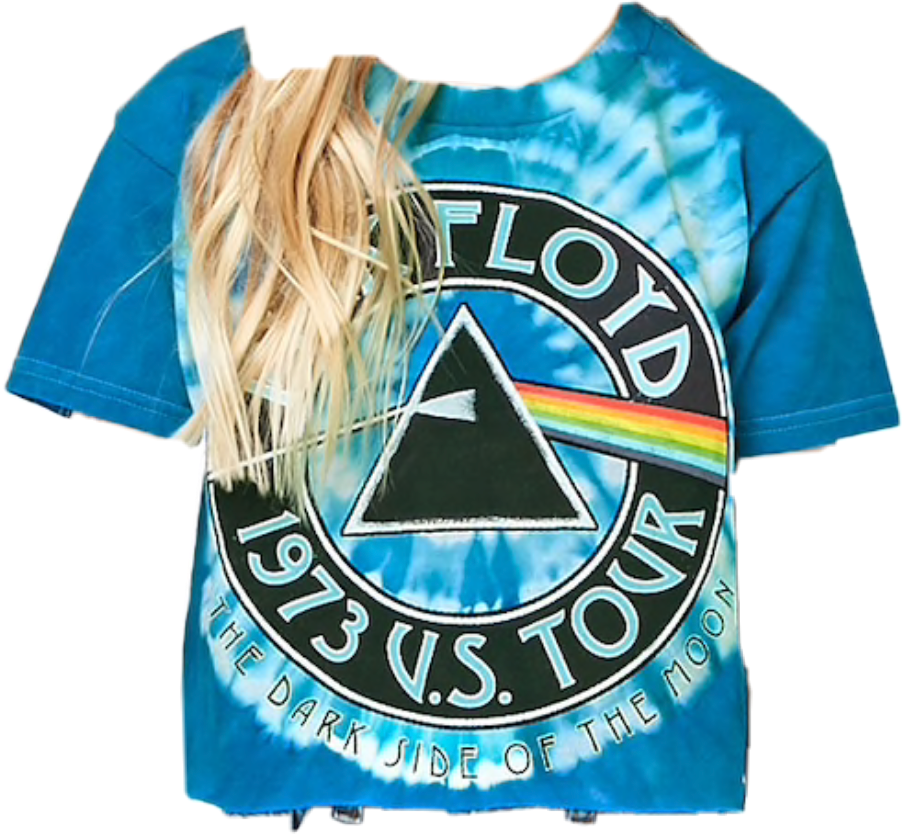 pinkfloyd shirt forever21 freetoedit Tie Dye Band Shirt Clipart