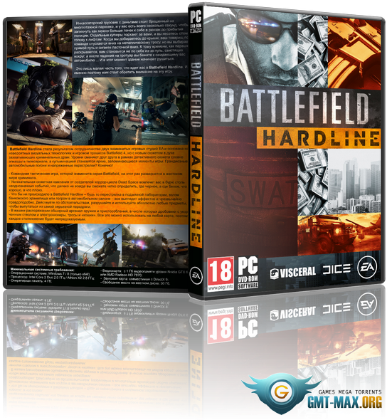 Battlefield Hardline Digital Deluxe Edition - Pc Game Battlefield Hardline Clipart (544x590), Png Download