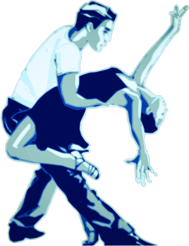 #dancing #man #woman #girl #blue #dress #dance - Salsa Dance Clipart - Png Download (643x839), Png Download