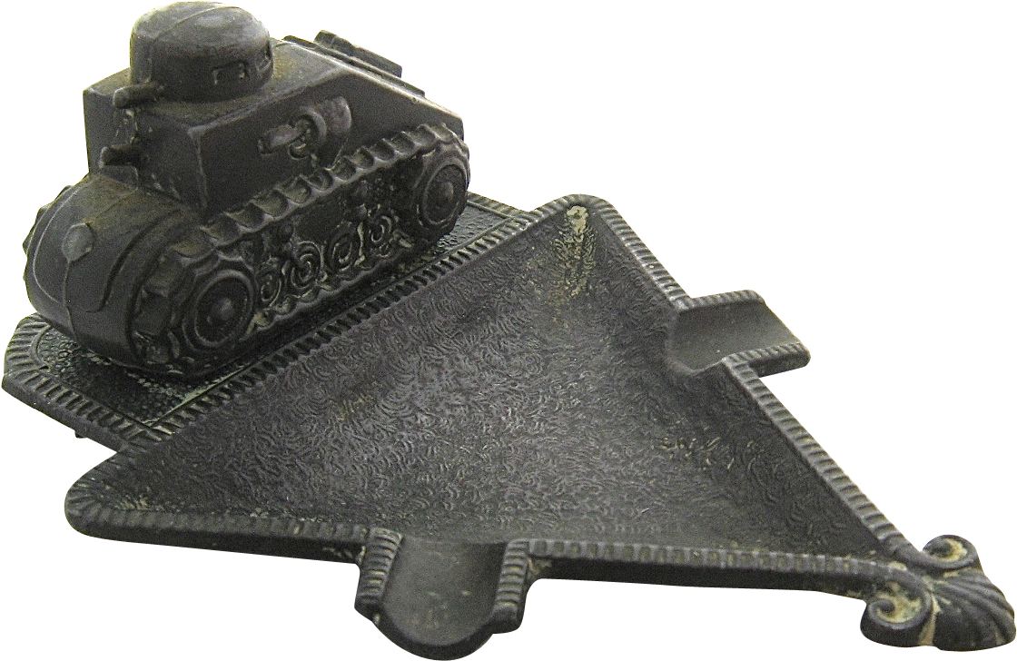 Wwii Army Tank On Metal Ashtray Military - Tank Clipart (1119x1119), Png Download