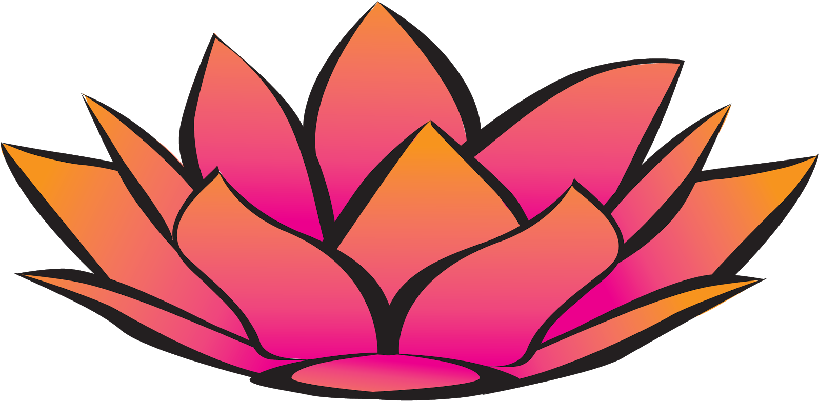 Lotus Flowerlotus Flower Graphic Png - Happy Valentines Day Yoga Clipart (1600x791), Png Download